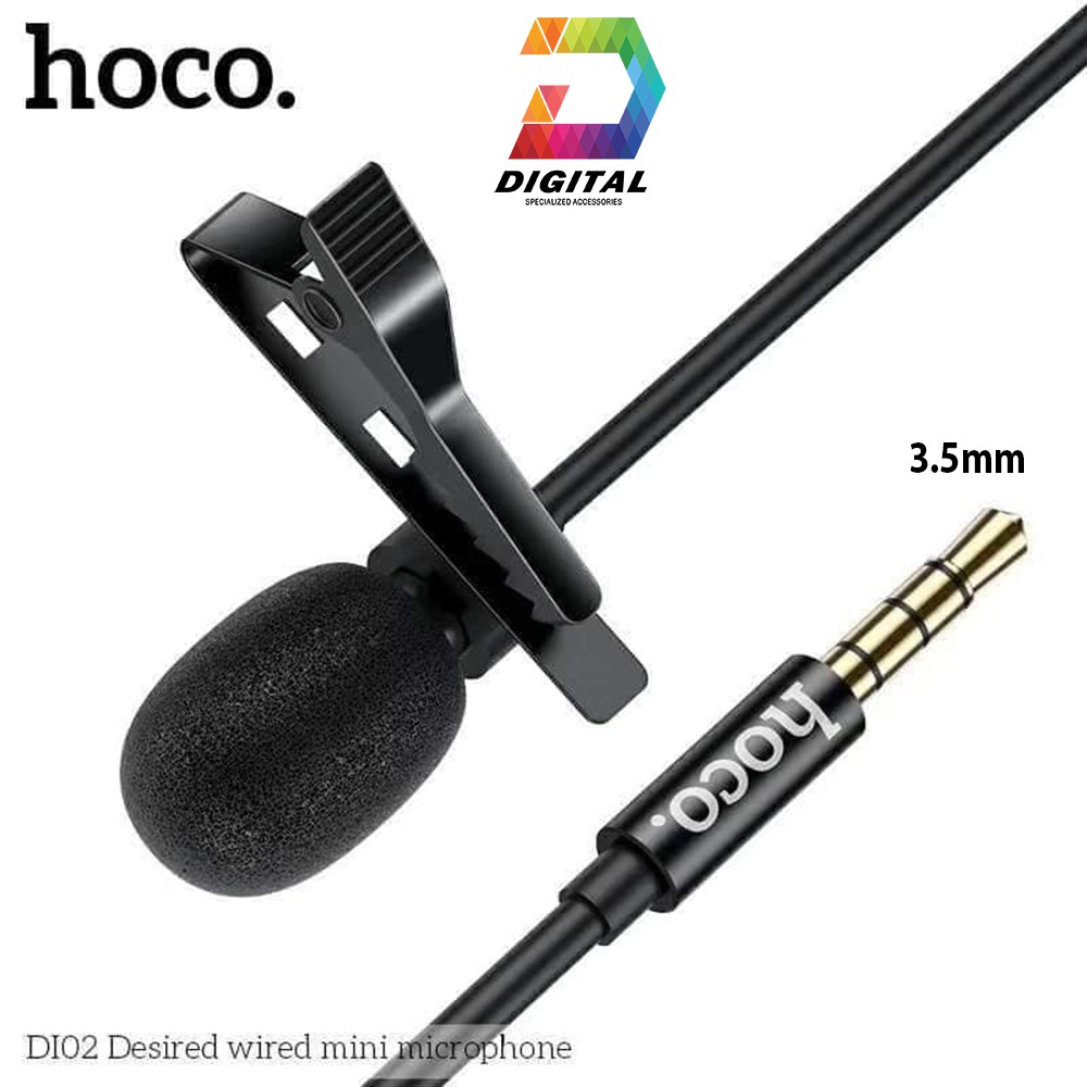 Mic Kẹp Áo Mini Hoco Di02 Chính Hãng Có Màng Lọc Tạp Âm