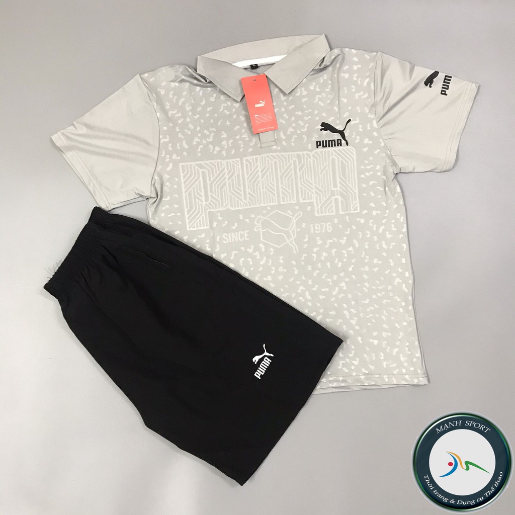 [B011] Bộ thể thao nam mùa hè 2020, quần áo thể thao nam cộc tay cổ bẻ | BigBuy360 - bigbuy360.vn