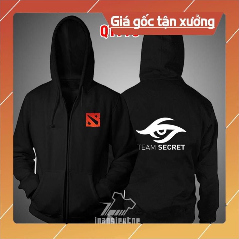 Áo khoác đen Dota 2 - Áo Team Secret cực chất đẹp rẻ chất lượng / đủ size trẻ em