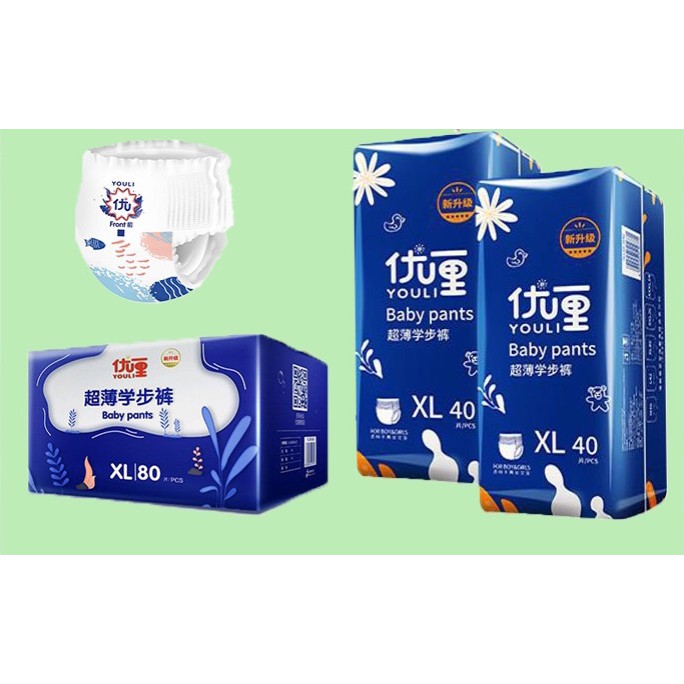 Bỉm quần Youli bịch nhỏ S54/M46/L42/XL40/XXL36
