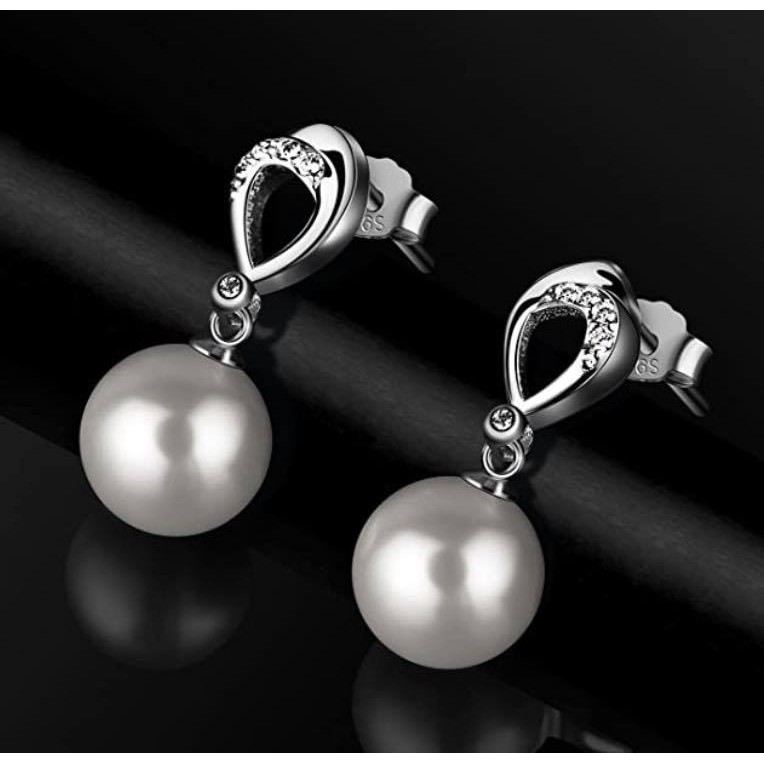 Bộ dây chuyền và khuyên tai bạc Sterling 925