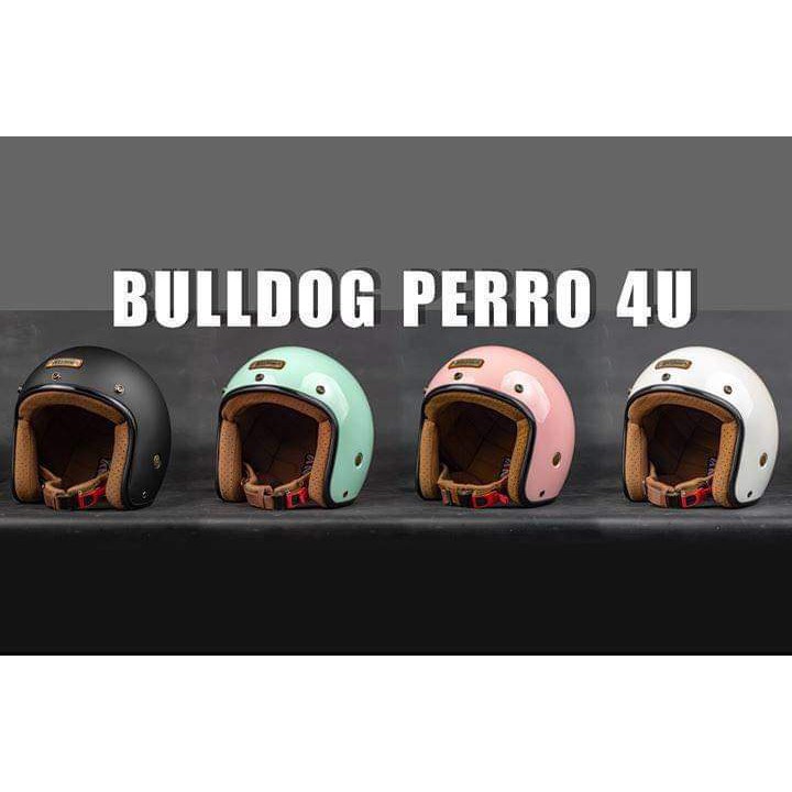 [CHÍNH HÃNG - đủ mẫu] Mũ bảo hiểm 3/4 Bulldog Perro 4U (Tặng khóa mũ + găng chống nắng)