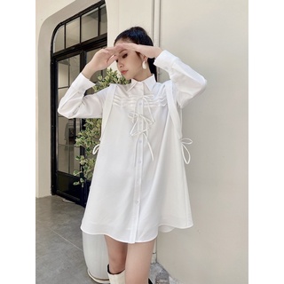 Đầm sơmi thắt nơ