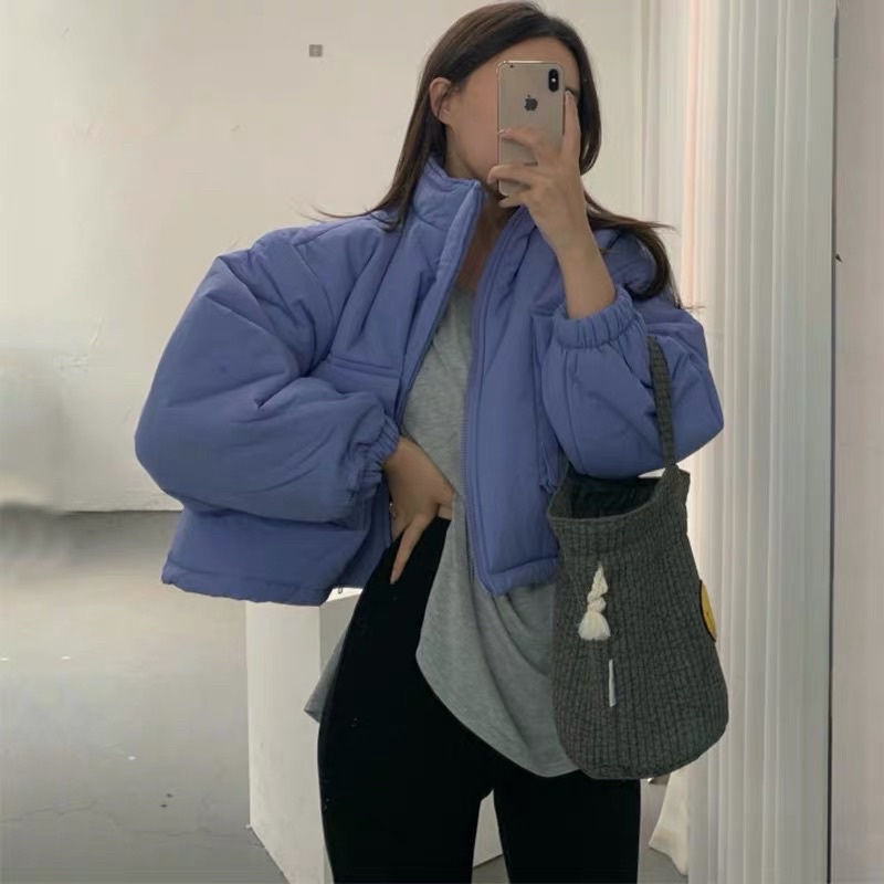 Áo khoác phao dáng ngắn croptop