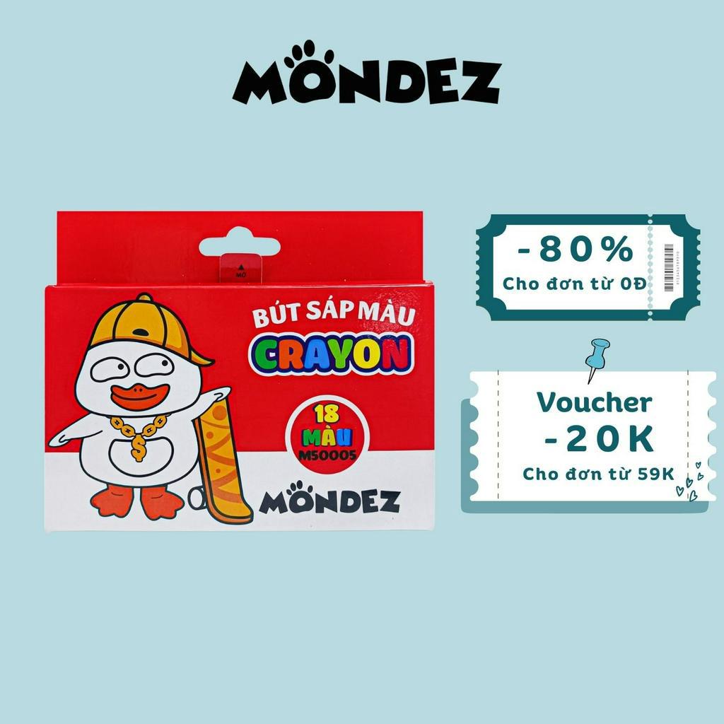 Bút Sáp Màu Vịt Lướt Ván MONDEZ 12-24 Chiếc, Bám Giấy Tốt Cho Bé Tập Tô M50004/M50005/M50006
