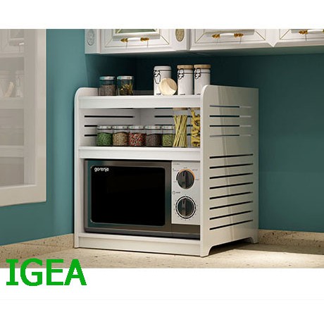 Kệ lò vi sóng 3 tầng, kệ gia vị nhà bếp để nồi cơm, ấm siêu tốc chống nước IG257.2