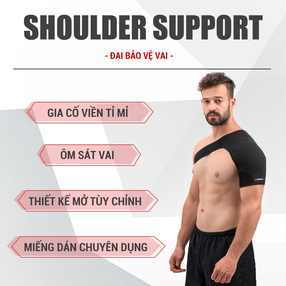 Đai bảo vệ, cố định khớp vai GoodFit GF702S hỗ trợ chấn thương vai