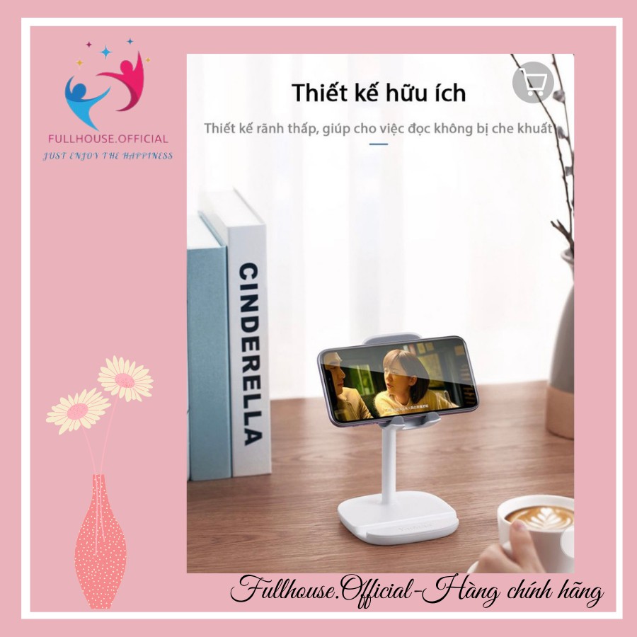 (02 Khe Đỡ) Giá Đỡ Điện Thoại Di Động, Máy Tính Bảng Yoobao - Từ 4 Đến 11 Inch - Có Thể Điều Chỉnh Nhiều Góc Độ