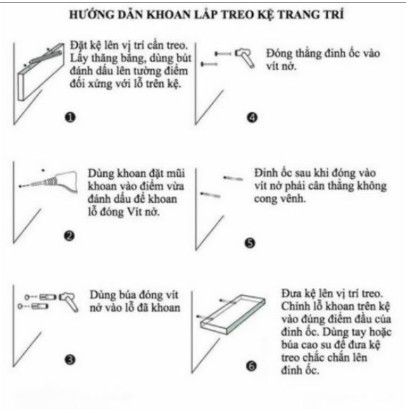 Kệ Gỗ Chữ U / Kệ Trang Trí Tường / Đựng Gia Vị Bếp-2 kệ