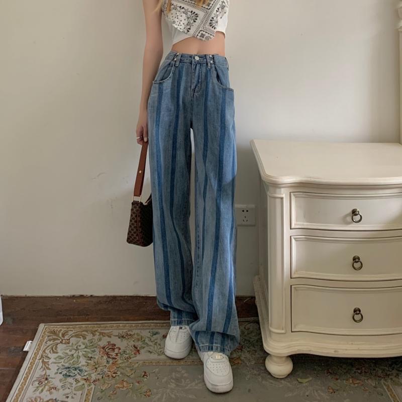 Quần Jeans Nữ Lưng Cao Ống Rộng Thời Trang Hàn Quốc