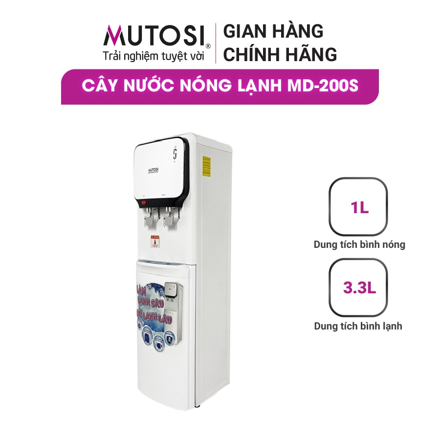 Cây nước nóng lạnh Mutosi MD-200S, công nghệ thông minh, khóa an toàn cho trẻ em