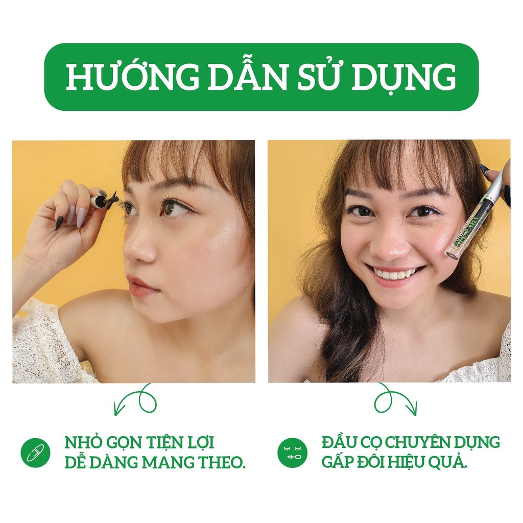 Combo Mascara Dầu Dừa Nguyên Chất Dưỡng Dài Mi &amp; Son Gấc Ngừa Thâm Môi MILAGANICS (10ml/ Combo)