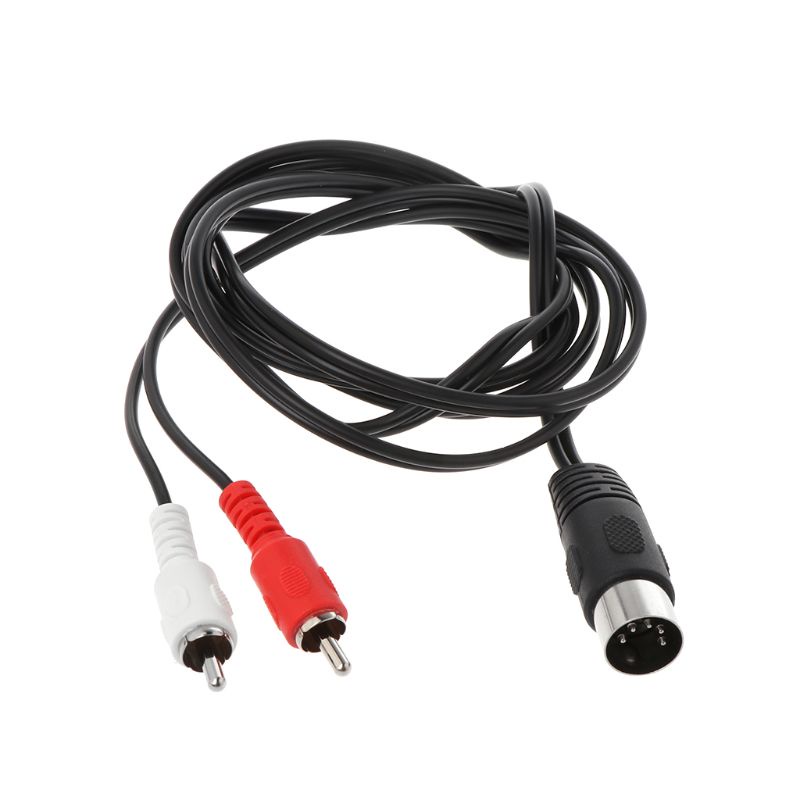 Dây Cáp Video 0.5M / 1.5M 5 Pin Din Male Sang 2 RCA Male