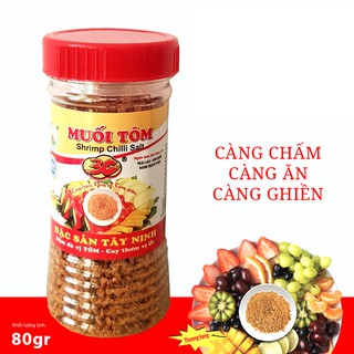 Hủ 80gr muối tôm đặc sản tây ninh ăn kèm trái cây, bánh tráng, đồ gia vị bán chạy