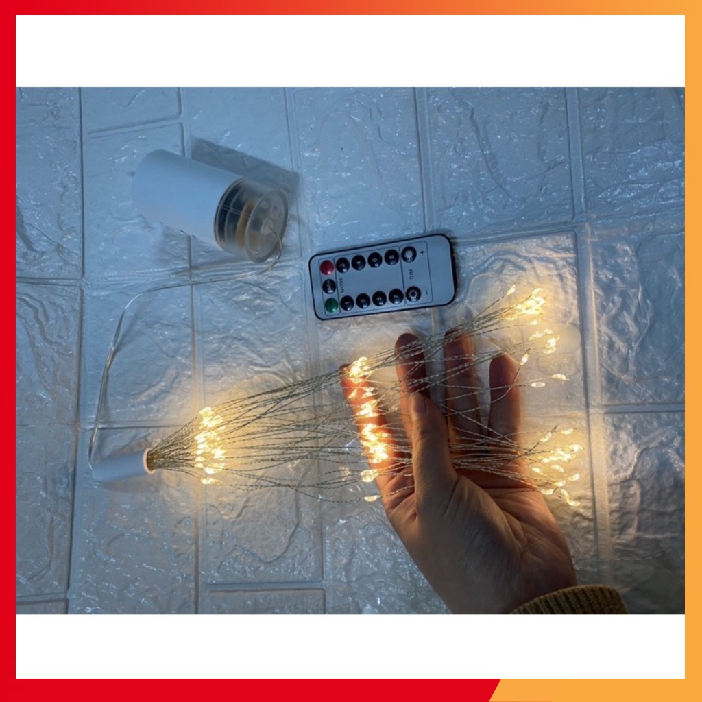 ĐÈN LED PHÁO HOA TRANG TRÍ TẾT NOEL DÙNG PIN MÀU VÀNG