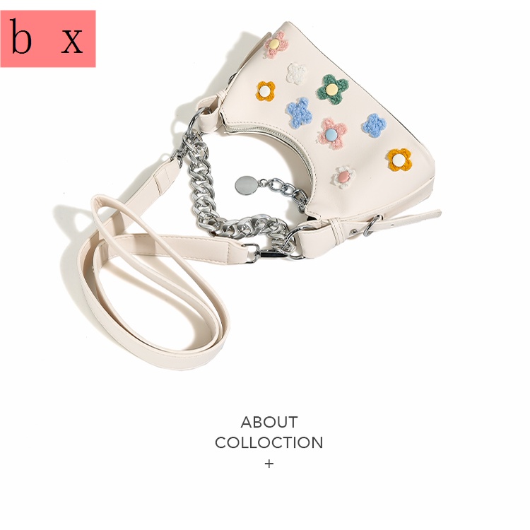 Túi Kẹp Nách zara 2022 Họa Tiết Hoa Phối Dây Xích Thời Trang Mùa Hè Dành Cho Nữ