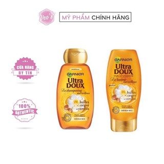 Set gội xả garnier dầu argan và hoa trà camelia