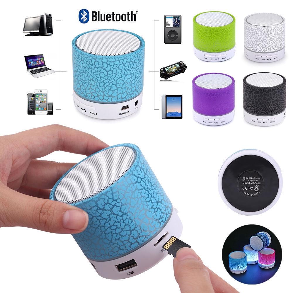 Loa Bluetooth Mini có đèn LED nhiều màu hỗ trợ thẻ nhớ TF/ FM