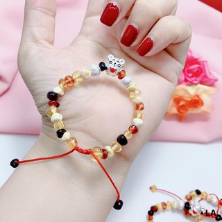 VÒNG HỔ PHÁCH MIX CON GIÁP BẠC CHO BÉ