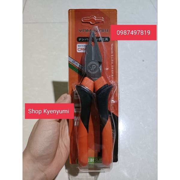 Kìm 8in Cắt Điện Nhọn Chính Hãng Hiệu YAMAZAKI Hàng Cao Cấp Loại 1