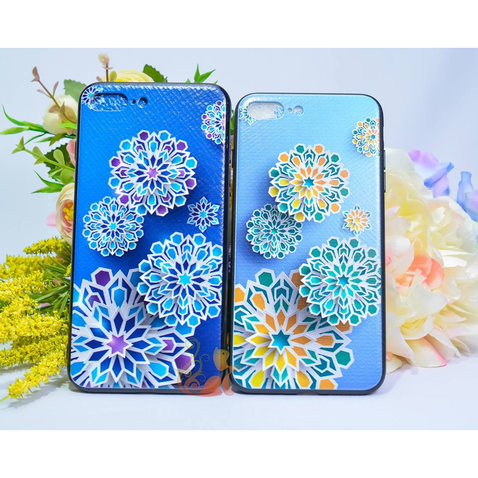 Ốp lưng 4D Hoa Phú Quý sang trọng màu Xanh dương - Iphone 5/5s/6/6s/7/7+/8/8+/X