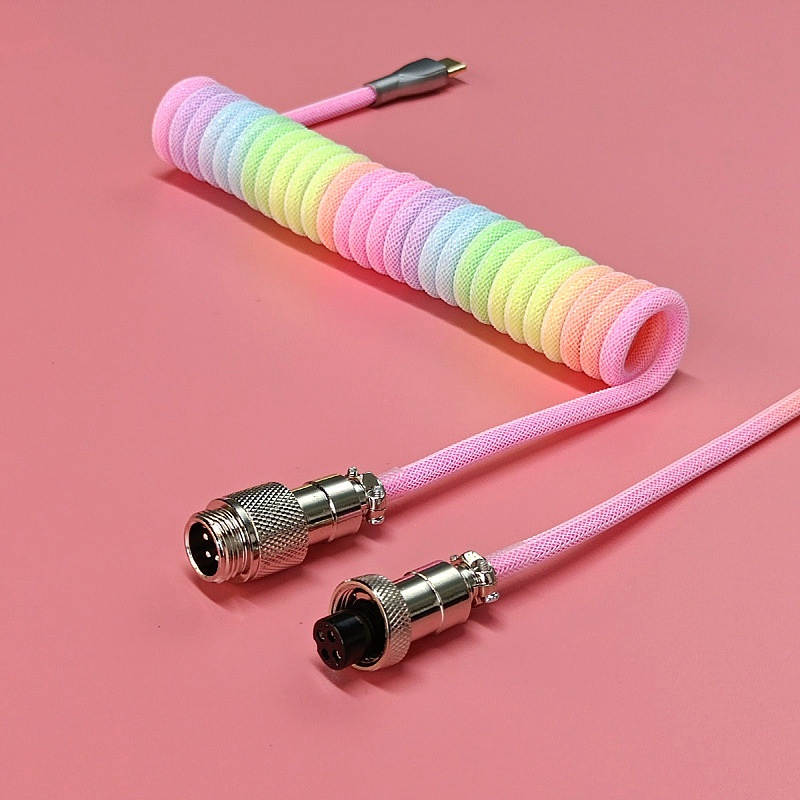 Dây Cáp Lò Xo Nối Bàn Phím Cơ Cổng USB Tiện Dụng