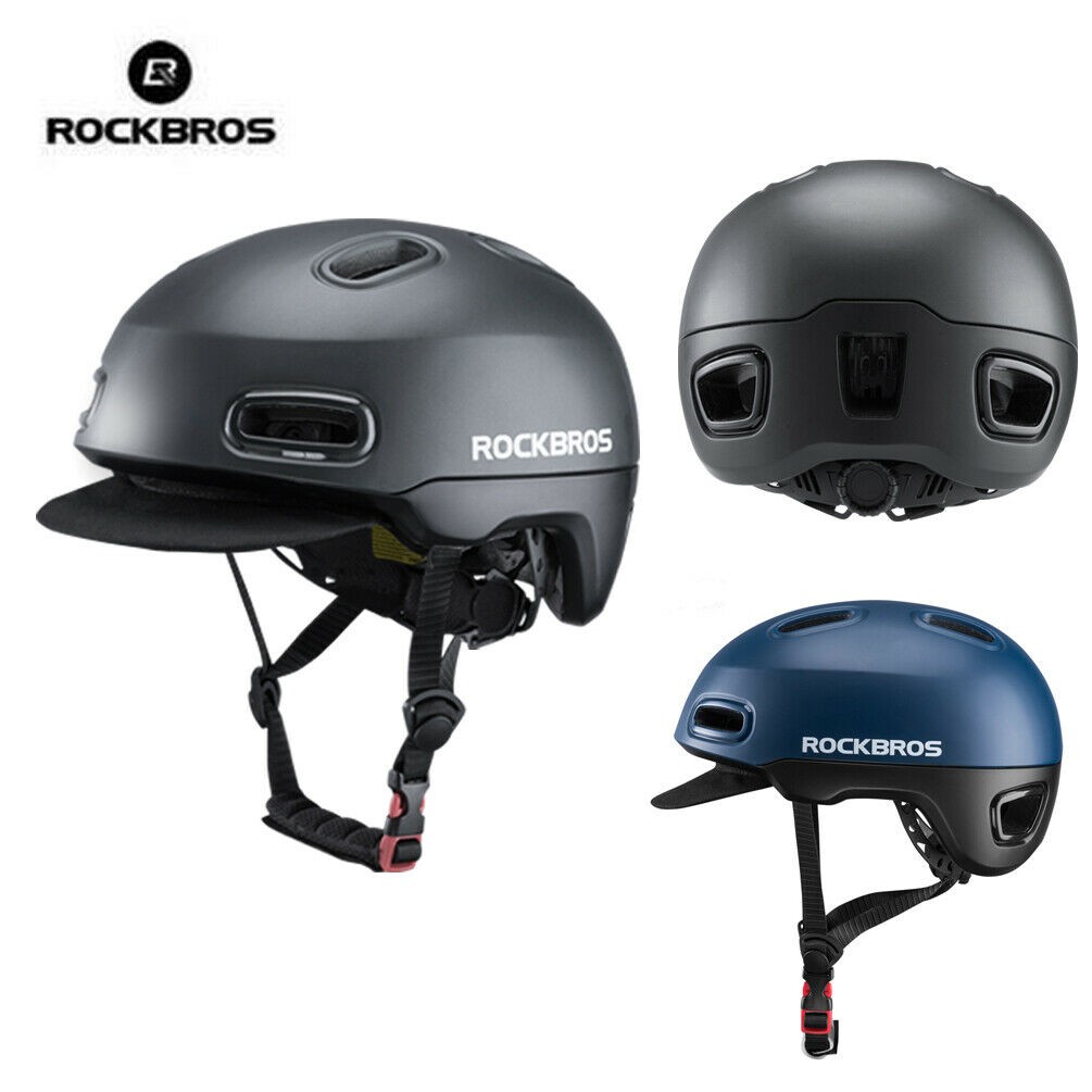 Mũ Bảo Hiểm ROCKBROS BMX Trọng Lược Nhẹ Có Khiên Che Nắng 52-60cm Chạy Xe Đạp Chuyên Dụng