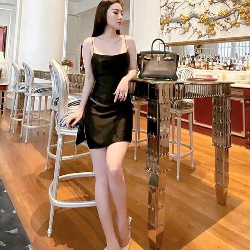 đầm body phi xẻ tà