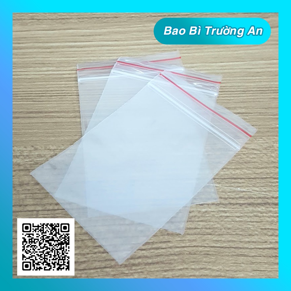 500g Túi zip trong PE( zip PE, zip lock, zip viền đỏ )