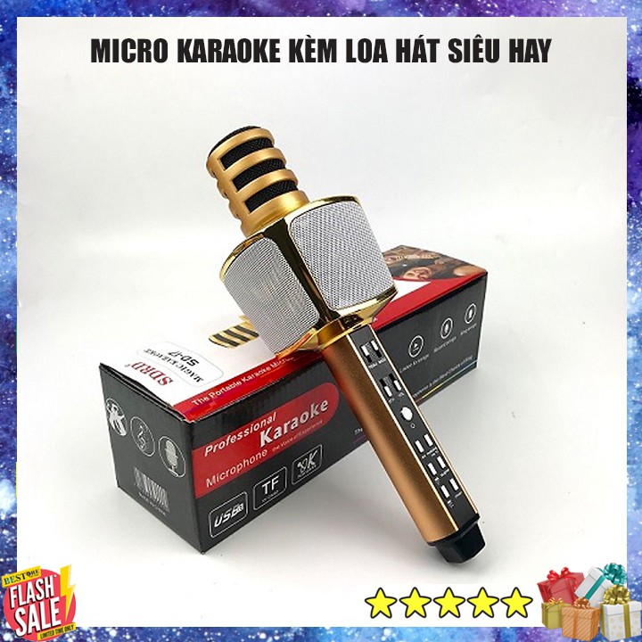 Micro hát karaoke bluetooth SD17 - Mic hát không dây giải trí tại nhà