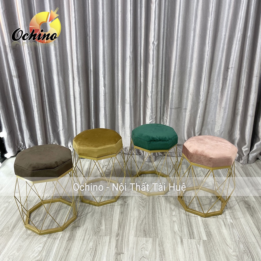 Đôn Tròn Sofa, Đôn Tròn Trang Điểm Mẫu Kim Cương Sang Chảnh (Hàng có sẵn)