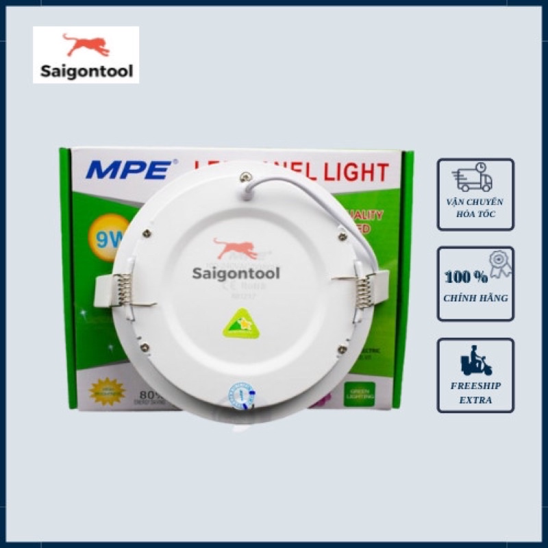 Mâm bóng đèn led âm trần MPE trắng tròn siêu mỏng 6w 9w 12w 18w ánh sáng trắng sang trọng dễ dàng lắp đặt tại nhà