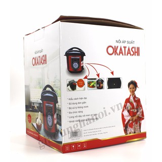 Nồi áp suất điện đa năng okatashi 6lít cao cấp