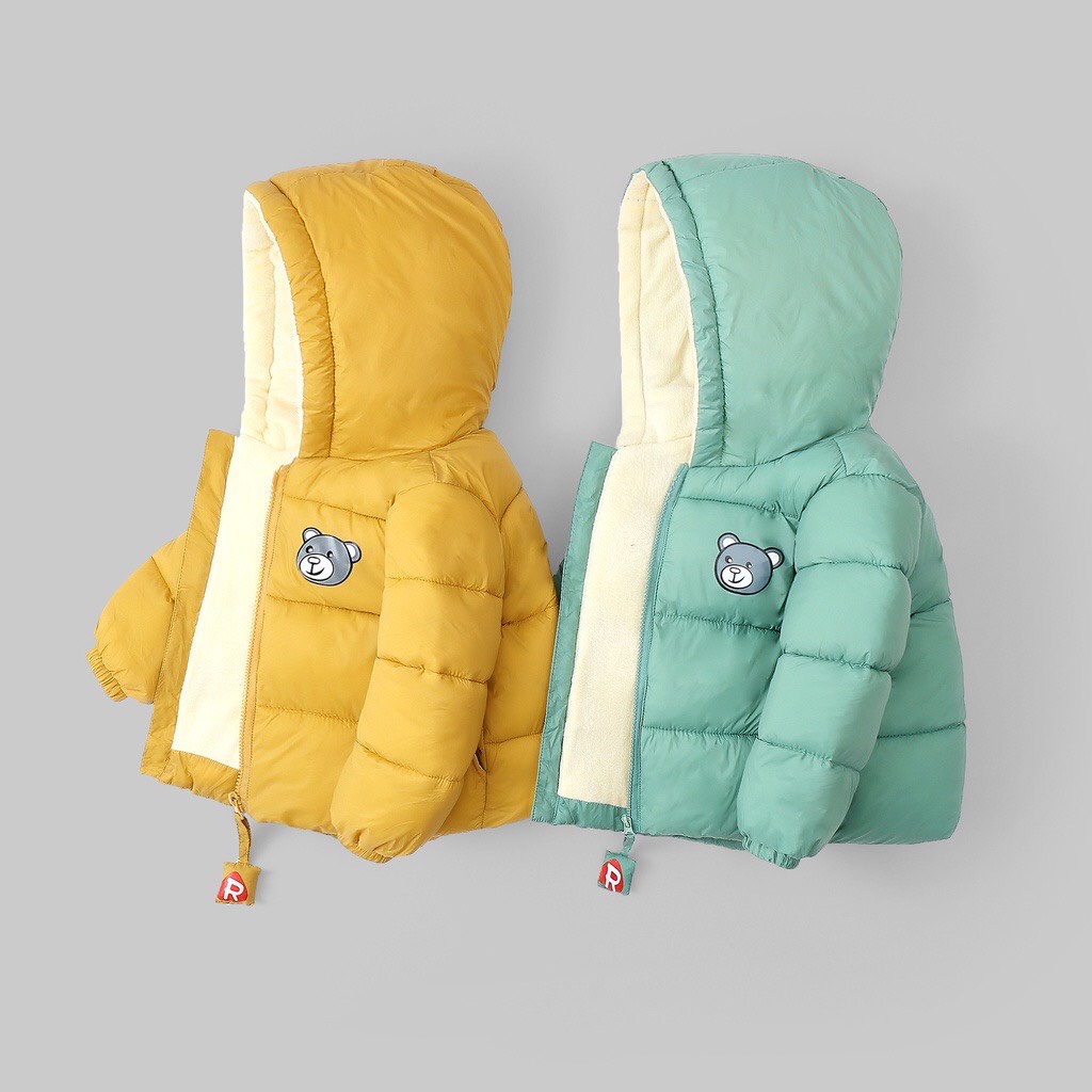 Áo khoác trẻ em,áo phao hàng Quảng Châu lót nỉ siêu ấm siêu nhẹ cho bé từ 7-18kg Boo Kids