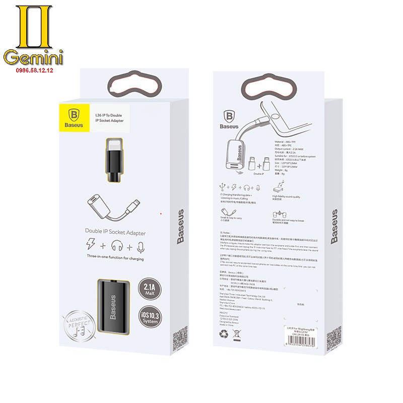 Bộ chuyển Lightning adapter chia 1 cổng Lightning thành 2