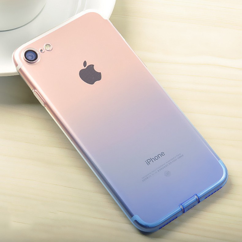 Ốp lưng TPU siêu mỏng màu gradient cho điện thoại iPhone 12 11 Pro XS Max 6 7 8 Plus SE 2020 12 Mini | BigBuy360 - bigbuy360.vn