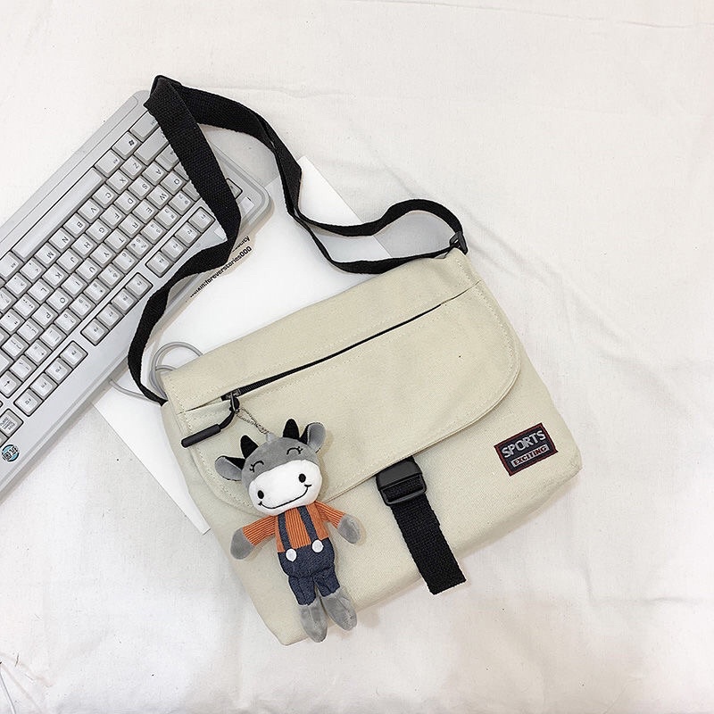 Túi đeo chéo cho nam 1 nịt ulzzang cá tính không kèm móc khoá(có sẵn +hình thật)