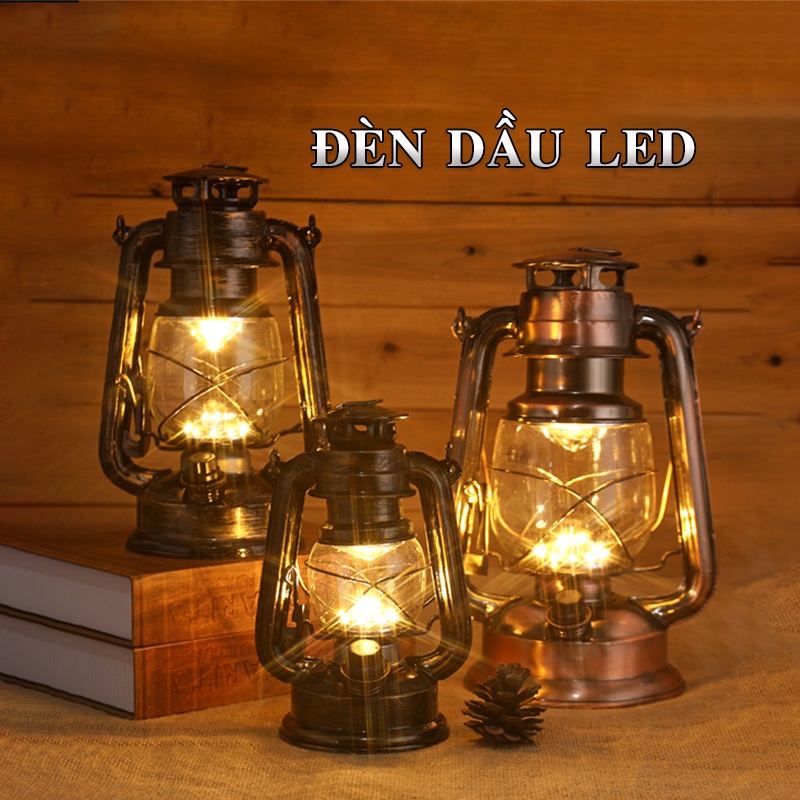 ĐÈN DẦU LED CHẮN GIÓ DÃ NGOẠI CAO CẤP TIỆN DỤNG- ĐÈN DẦU ĐA NĂNG DU LỊCH, CẮM TRẠI - ĐÈN BÃO VT