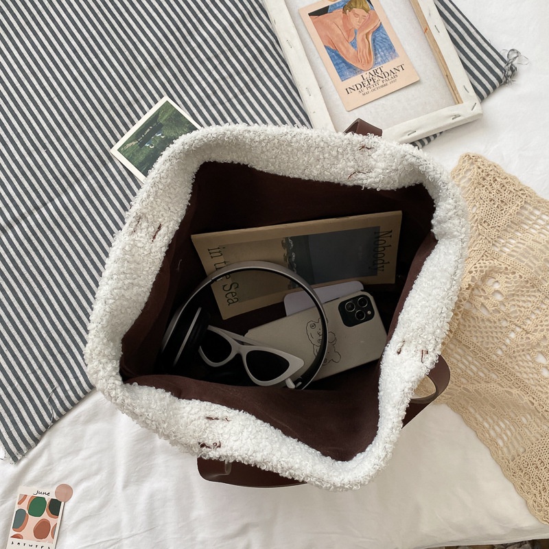 Túi Xách Cỡ Lớn Thêu Hình Gấu Dễ Thương Phong Cách Nhật Hàn Cho Nữ CYR623