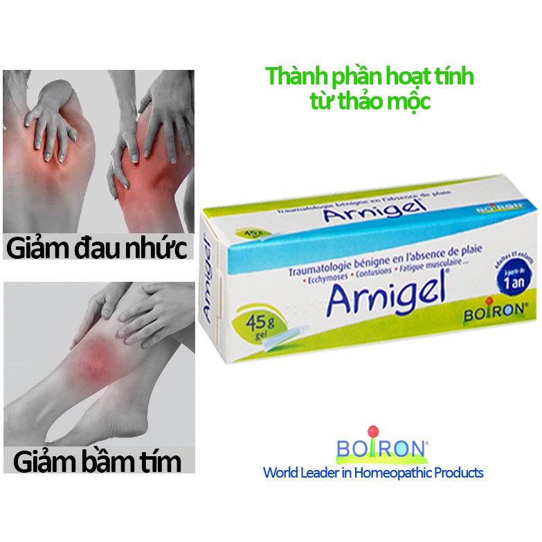 Gel bôi Arnigel giảm đau nhức, sưng & bầm tím, chính hãng Boiron-Pháp