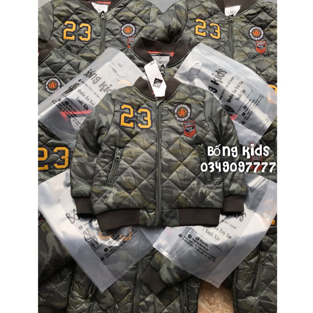 Áo Bomber Bé Trai Răn Ri Số 23 Tex