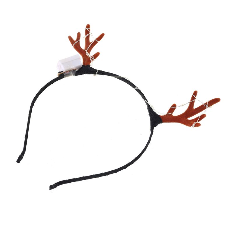Flgo Băng Đô Hình Sừng Hươu Có Đèn LED Dễ Thương Cho Người Lớn Và Trẻ Em