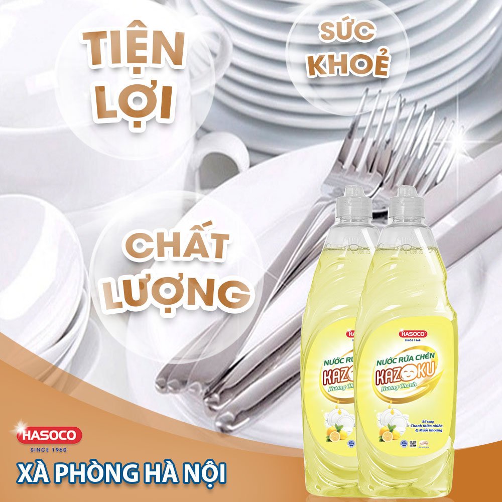 Nước Rửa Chén Bát Kazoku Hương Chanh Chai 750g