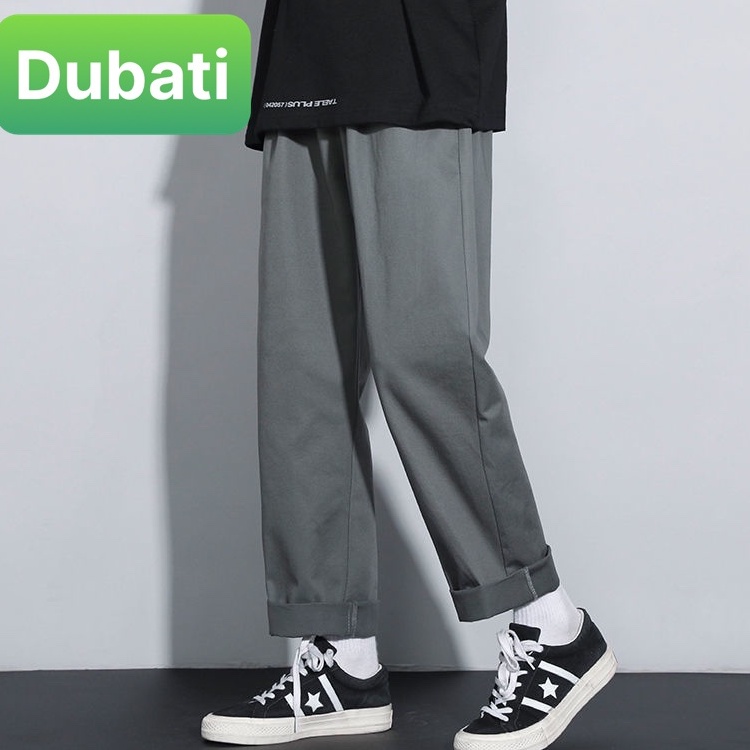 Quần baggy nam nữ Unisex ống rộng trơn - Kiểu quần Kaki Nam Nữ Ống Suông Basic Unisex phong cách cao cấpi - DubatFashion