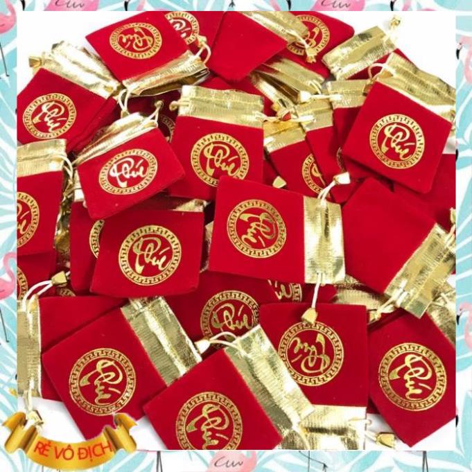 Combo 5 Túi Vải Long Phụng Bằng Gấm Đỏ may mắn sang chảnh - 7*9cm ...