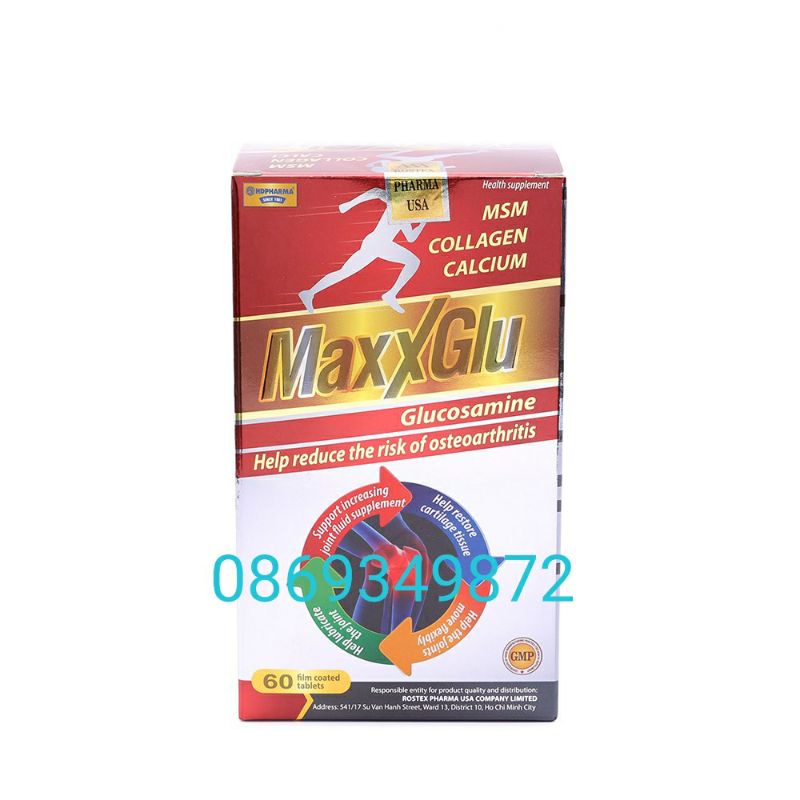 Viên xương khớp MAXXGLU - Giúp giảm nguy cơ thoái hóa khớp - Hộp 60 viên