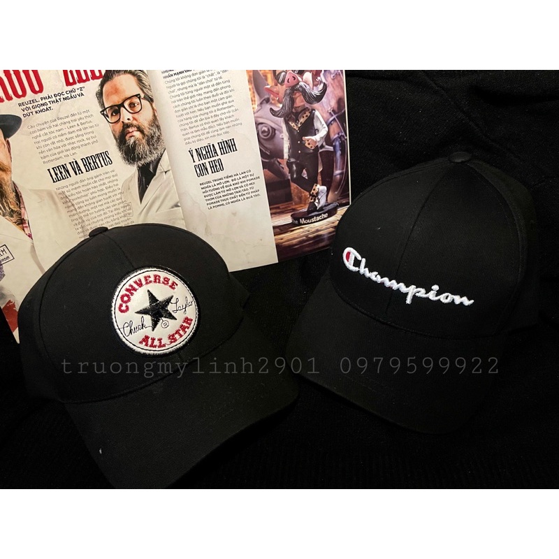 Mũ Nón Lưỡi Trai N.Y Basic MLB/ Converse Thêu Chữ Nổi Cực Nét