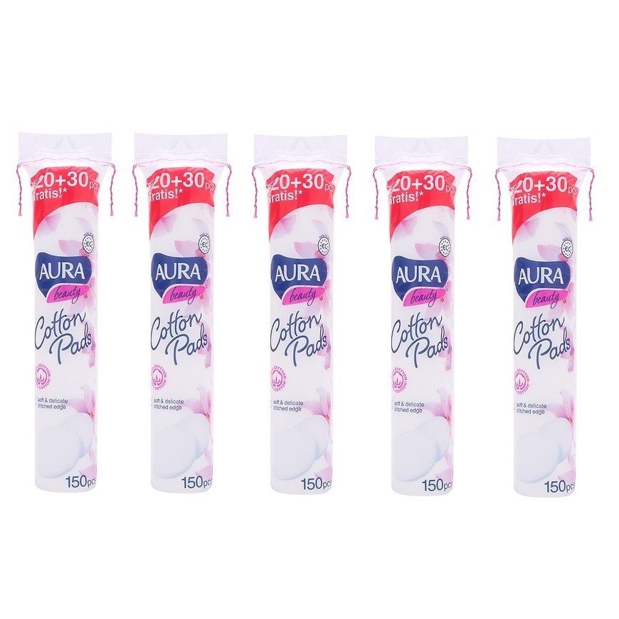 Bông Tẩy Trang Aura Beauty Cotton Pads 150 Miếng - có sẵn