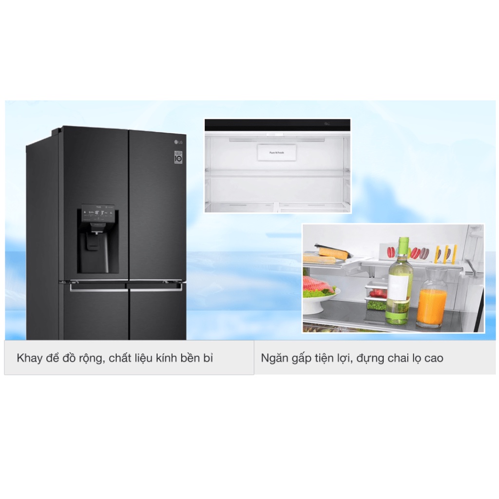 Tủ lạnh LG GR-D22MB   Tủ lạnh LG Tủ lạnh LG French Door 570 Lit  GR-D22MB