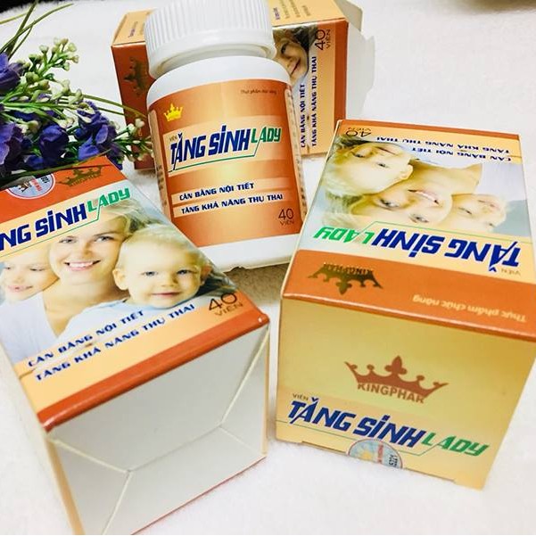 VIÊN TĂNG SINH LADY KINGPHAR – HỖ TRỢ TĂNG KHẢ NĂNG THỤ THAI, GIẢM VÔ SINH HIẾM MUỘN (HỘP 40 VIÊN)